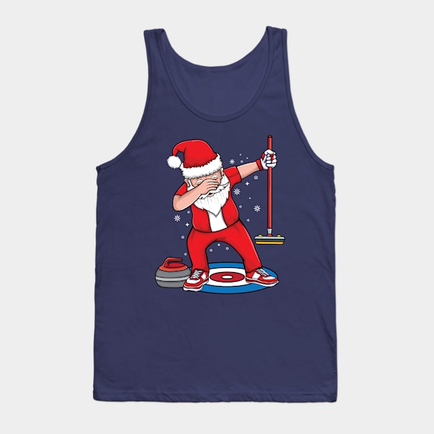 Dabbing Santa Curling player curling Broom curler Curling Tank Top by UNXart